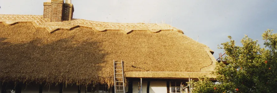 Long straw thatch at Edlesborough, Bedfordshire