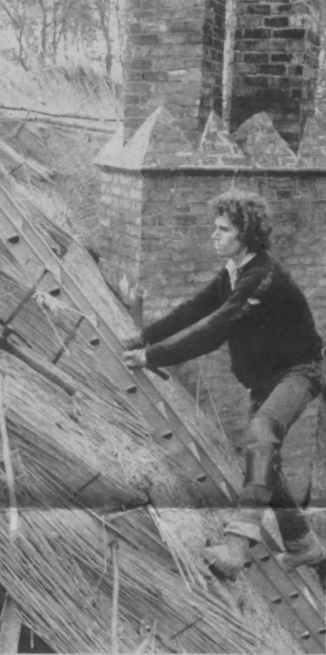 Nick Mackay working on Mentmore Lodge, 1982