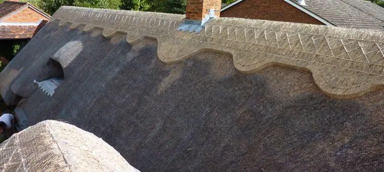 Cut ridge pattern, close up