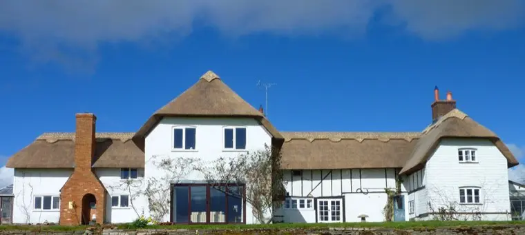 White house and timber-framed range